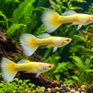 Dumbo Gold Male guppy